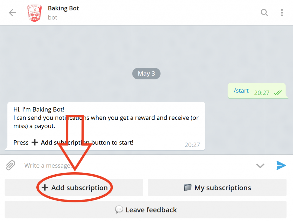 Baking Bad Bot: Add subscription